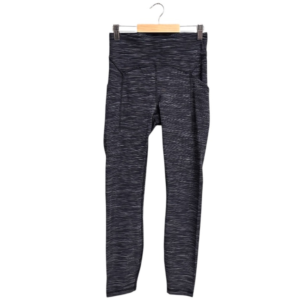 Lululemon Power Thru High-Rise Tights 25" in Heathered Black - Picture 3 of 9